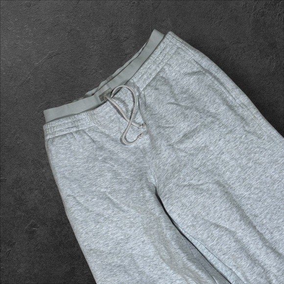 NWT SKIMS Cotton Fleece Exposed Boxer Pant Light Heather Grey Size S
